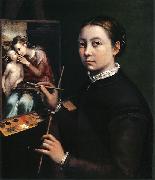 Sofonisba Anguissola Easel Painting a Devotional Panel oil painting reproduction
